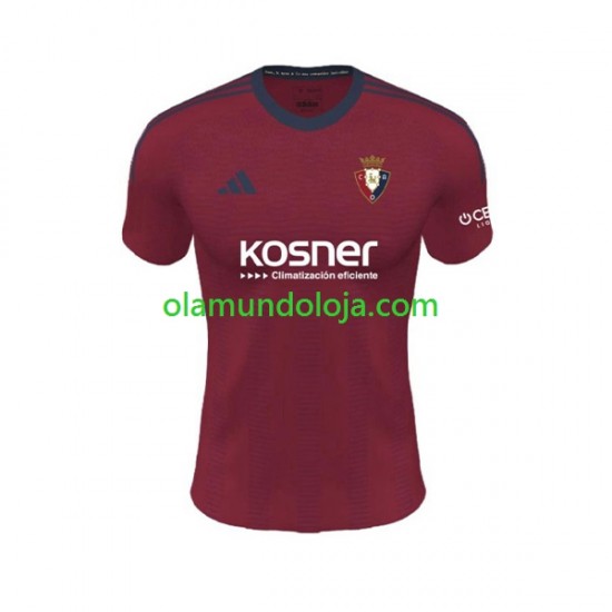 Camisola CA Osasuna Homem Equipamento Primeiro 2023-2024 Manga Curta